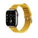 Jaune de Naples (yellow) Tricot Single Tour band, showing Apple Watch face and digital crown