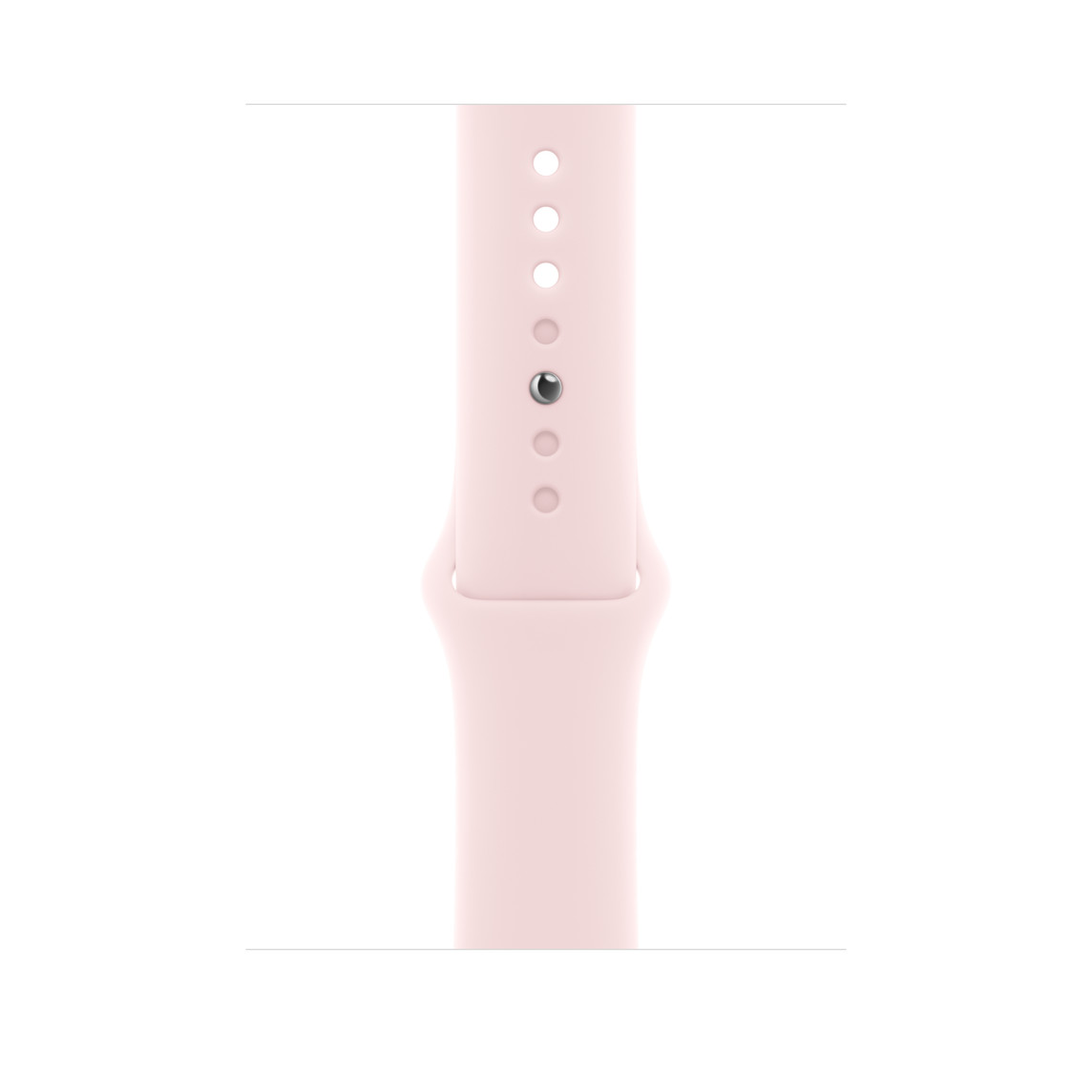 Light Pink Sport Band, smooth fluoroelastomer with pin-and-tuck closure