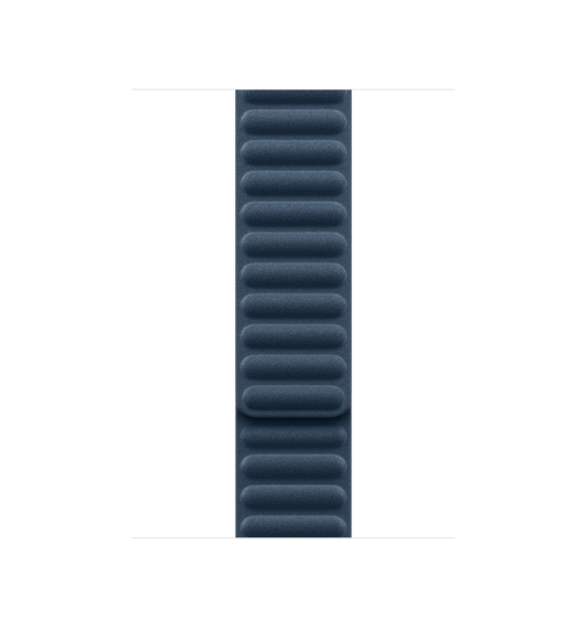 Pulseira de elos magnéticos azul-Pacífico com ímãs embutidos.
