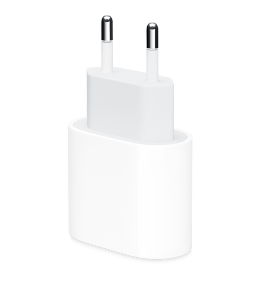O adaptador de energia USB-C de 20 watts Apple (com plugue de tomada tipo C) oferece recarga rápida e eficiente. É ideal para usar em casa, no trabalho ou onde você estiver.