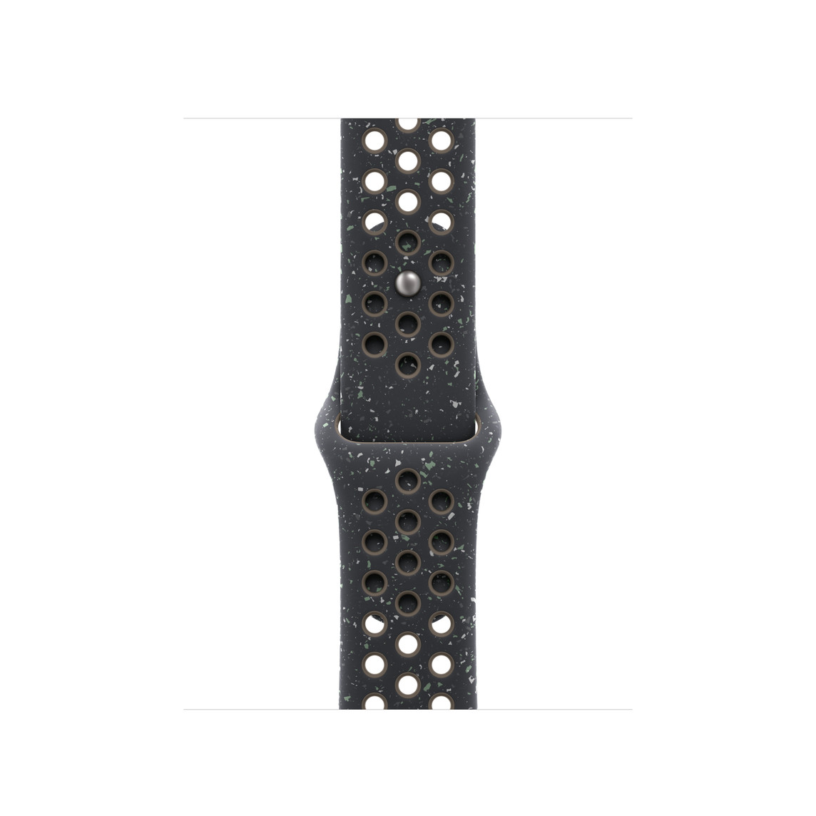 Midnight Sky (black) Nike Sport Band, smooth fluoroelastomer with perforations for breathability and pin-and-tuck closure