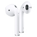Back and front view of AirPods (2nd generation).