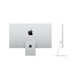 Apple Studio Display, back exterior, silver, Apple Logo centered, side exterior, tilt and height adjustable stand 
