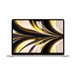 MacBook Air, open, thin bezel, FaceTime HD camera, raised feet, curved edges, starlight