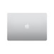 MacBook Air, exterior top, closed, rectangular shape, rounded corners, Apple logo centered, Silver