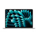 MacBook Air, open, thin bezel, FaceTime HD camera, raised feet, curved edges, Silver