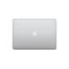 13-inch MacBook Pro, exterior top, closed, rectangular shape, rounded corners, Apple logo centered, Silver