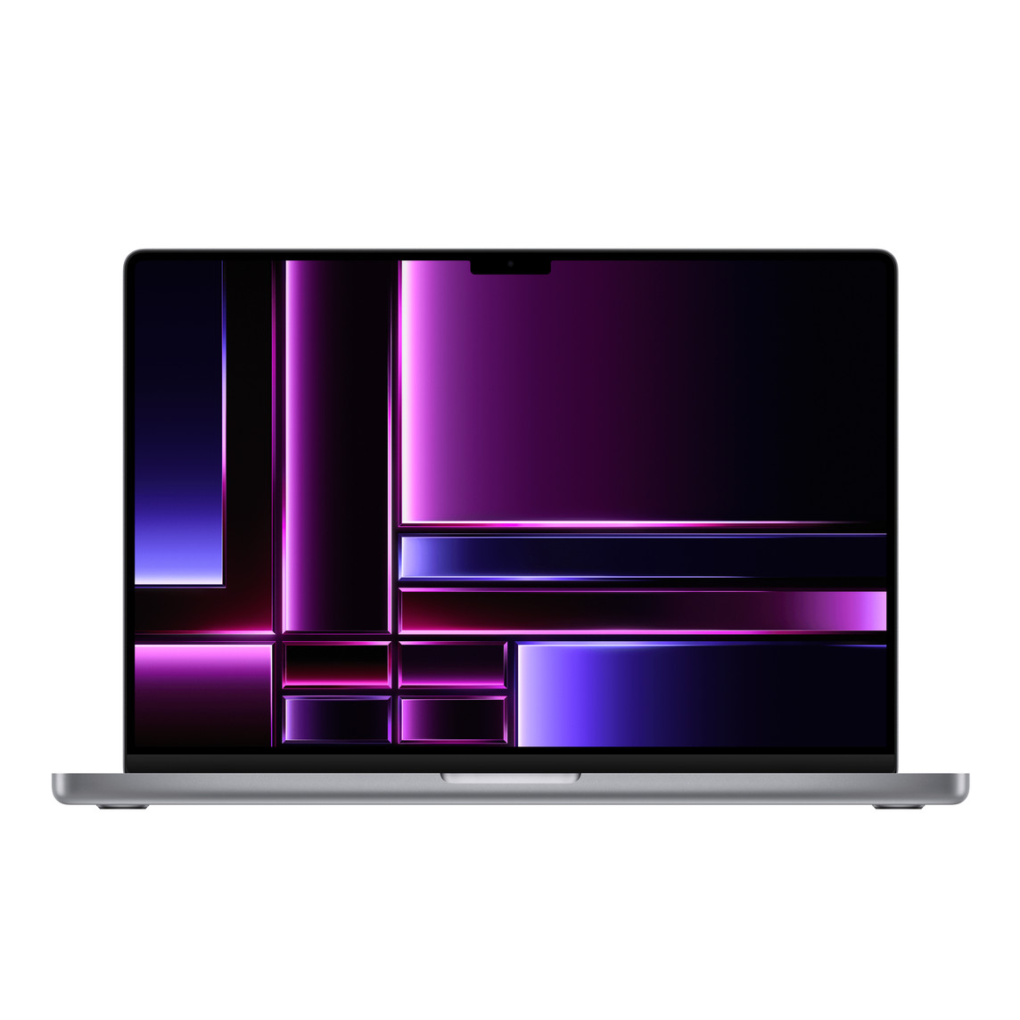 MacBook Pro, open, display, thin bezel, FaceTime HD camera, rounded corners, Space Gray
