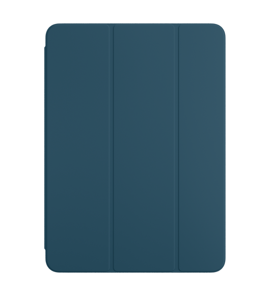 マリンブルーのiPad用Smart Folioの前面。