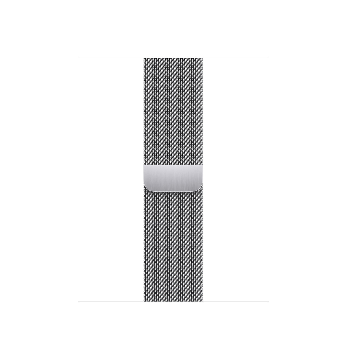 Silver Milanese Loop, polished stainless steel mesh with magnetic closure