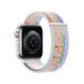 สายแบบ Sport Loop แสดงให้เห็นเซ็นเซอร์ด้านสุขภาพและพื้นที่การชาร์จที่อยู่ด้านหลังของ Apple Watch