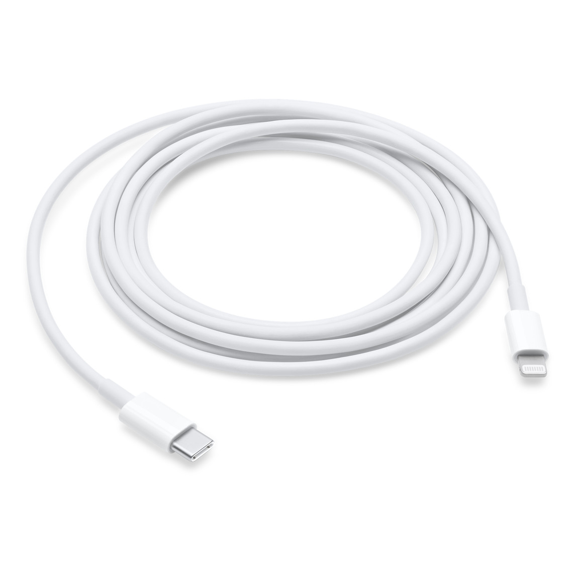 2-metre USB-C to Lightning cable connects a device with Lightning connector to a USB-C or Thunderbolt 3 (USB-C) enabled Mac, for syncing and charging.