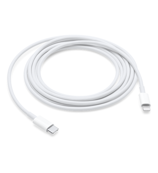 2 米 USB-C 至 Lightning 連接線可將配備 Lightning 接口的裝置連接至支援 USB-C 或 Thunderbolt 3 (USB-C) 的 Mac，以進行同步及充電。