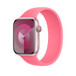 粉色单圈表带展示无表扣设计，这种设计让表带戴起来贴合又舒适。