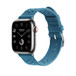 สายแบบ Simple Tour Tricot สี Bleu Jean (ฟ้า) แสดงหน้าปัด Apple Watch และ Digital Crown
