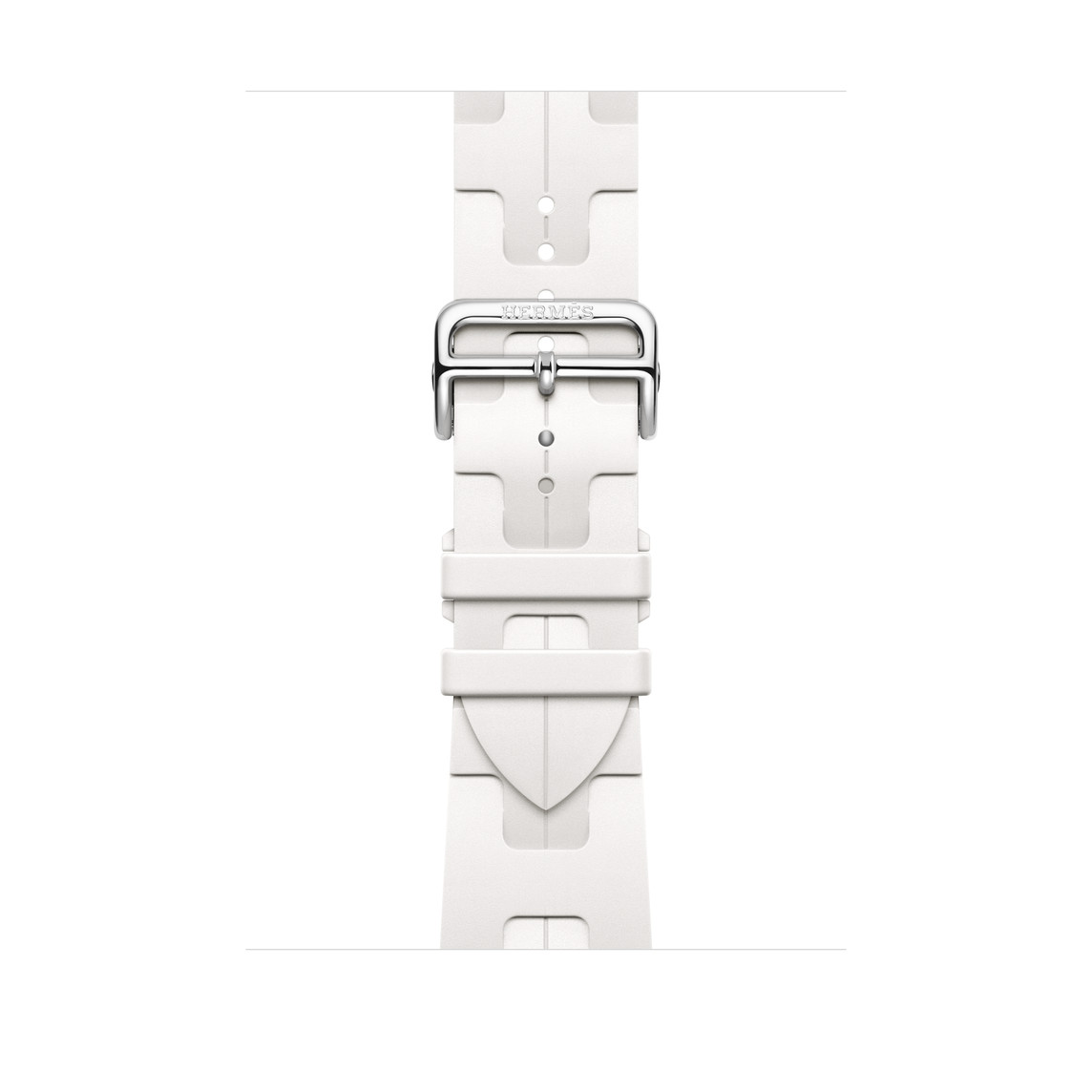 Blanc (white) Kilim Single Tour strap, woven textile with silver stainless steel buckle.