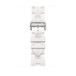 Blanc 白色 (白色) Kilim Single Tour 表带，展示精编织物材质和银色不锈钢表扣。