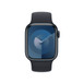 Apple Watch 페이스 및 Digital Crown를 보여주는 솔로 루프의 앞모습.