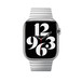 錶鏈帶的正面，展示 Apple Watch 錶面與數位錶冠