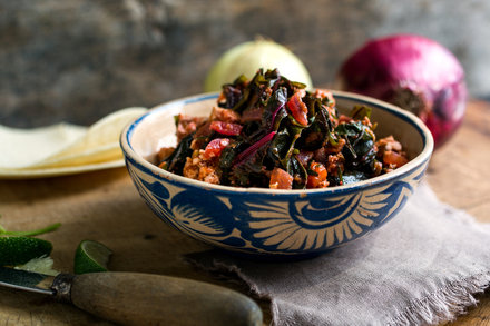 Image for Tacos With Spicy Tofu, Tomatoes and Chard