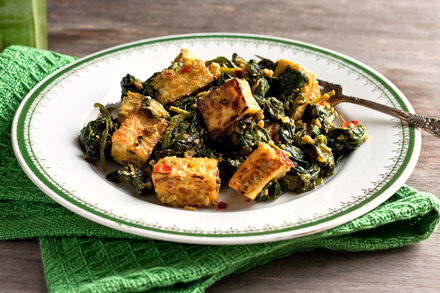 Image for Saag Tofu (Tofu With Spinach, Ginger, Coriander and Turmeric)
