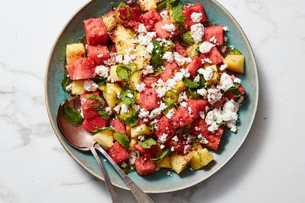 Spicy Watermelon Salad With Pineapple and Lime