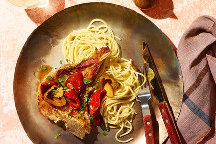 Veal Chops in Cherry-Pepper Sauce