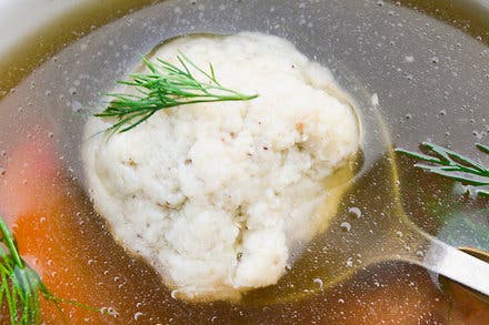 Horseradish Matzo Ball Soup