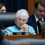 Representative Virginia Foxx at the House committee hearing that led to a national controversy and the resignation of two university presidents.
