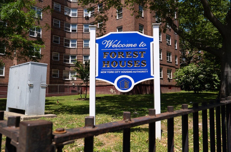The Bronx apartment complex where Jalayah Eason lived with her mother. The girl died of blunt-force injuries, malnourishment and positional asphyxia, the medical examiner’s office said.