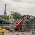The Place de la Concorde in Paris is one of the sites where construction work for the Olympics is taking place.