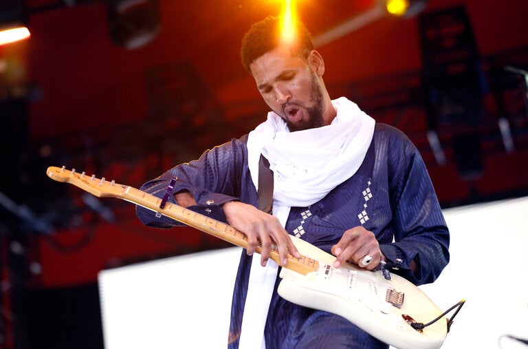 Mdou Moctar onstage at Coachella in April.