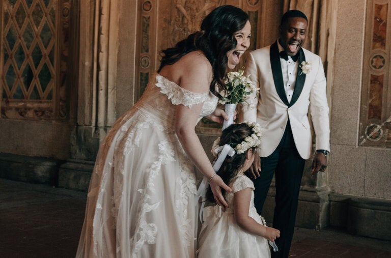 Lindsay Mendez and J. Alex Brinson were married on April 22 at Bethesda Terrace in Central Park. Ms. Mendez’s 3-year-old daughter, Lucy, was the flower girl.