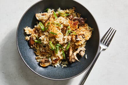 One-Pot Mushroom and Ginger Rice
