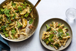 Image for Blistered Broccoli Pasta With Walnuts, Pecorino and Mint