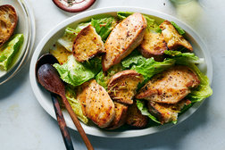 Image for Spicy, Lemony Chicken Breasts With Croutons and Greens