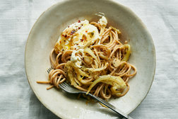 Image for Spaghetti With Burrata and Garlic-Chile Oil