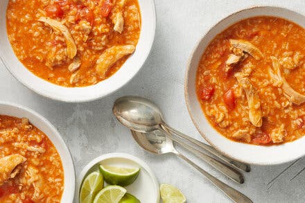 Tomato-Ginger Chicken and Rice Soup