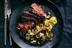 Image for Pastrami-Spiced Steak With Charred Cabbage