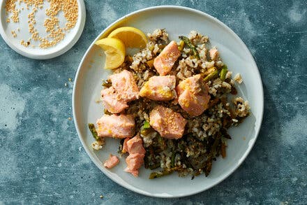 One-Pot Ginger Salmon and Rice