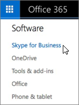 随 Skype for Business 提供的 Office 365 软件列表
