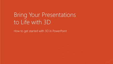 Screen shot of a 3D PowerPoint template cover