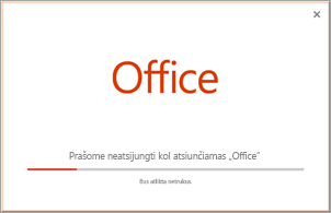 "Office" programos diegimo eiga